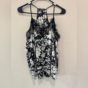 Express Monochrome Floral Lace Camisole